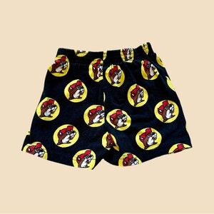Kids Black Character Print Shorts